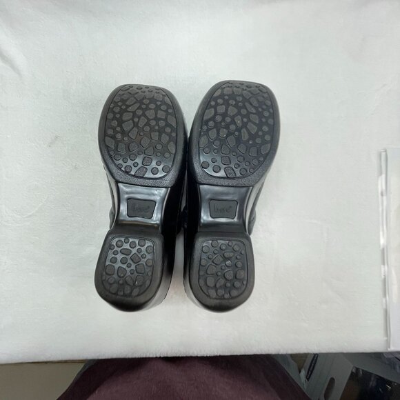 Born B.O.C Black Leather Slip-On Clogs Size 9 - Picture 6 of 12